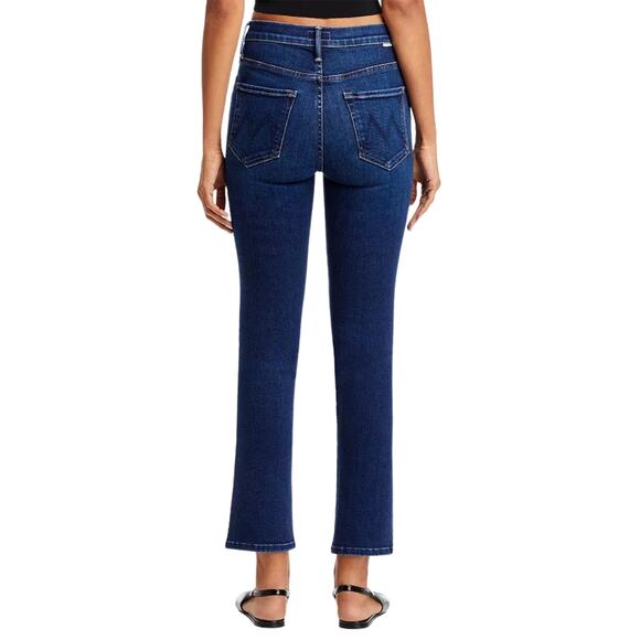 NWT MOTHER The Insider High Rise Ankle Jeans Mind Games (Dark Denim) Size 23 - Picture 2 of 9